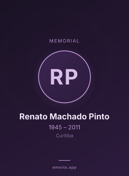 Memorial portrait of Renato Machado Pinto