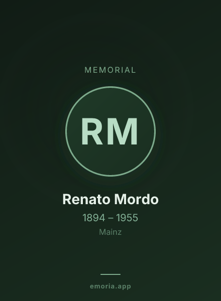 Memorial portrait of Renato Mordo