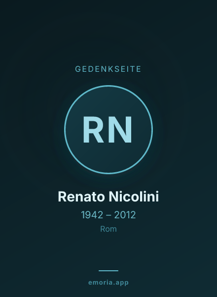 Gedenkportrait von Renato Nicolini