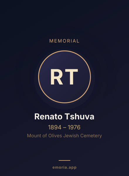 Memorial portrait of Renato Tshuva