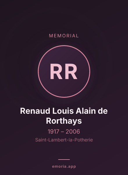 Memorial portrait of Renaud Louis Alain de Rorthays