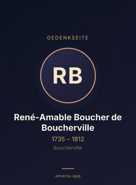 Gedenkportrait von René-Amable Boucher de Boucherville