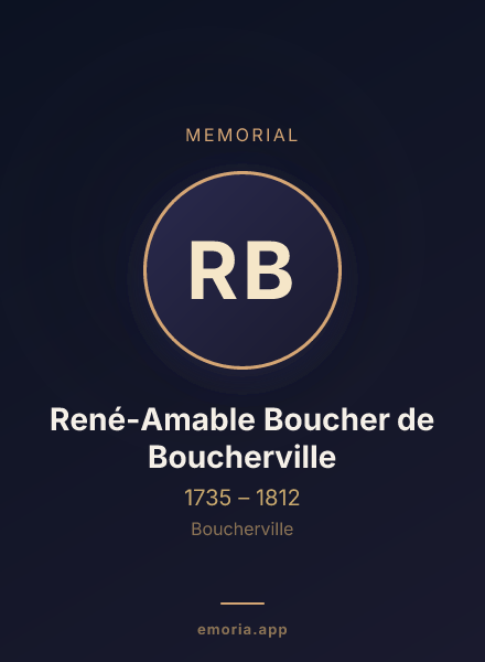 Memorial portrait of René-Amable Boucher de Boucherville