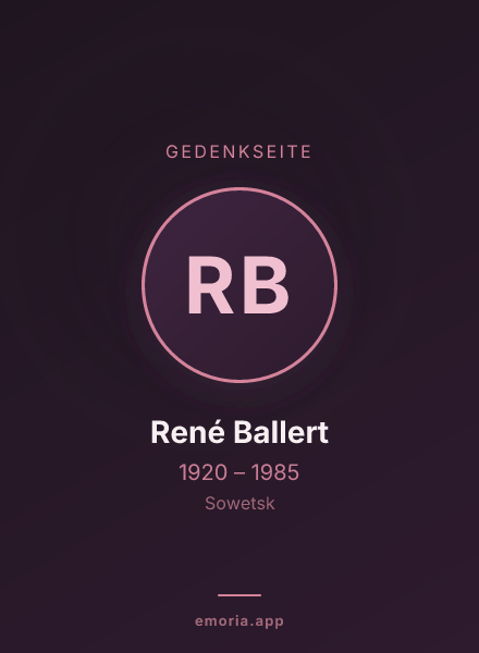 Gedenkportrait von René Ballert