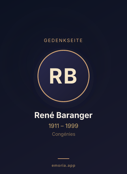 Gedenkportrait von René Baranger