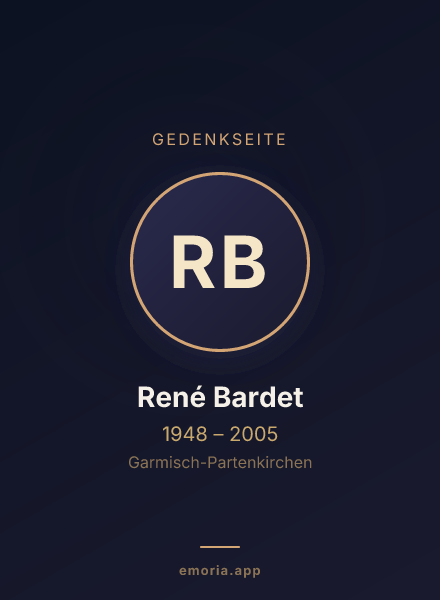 Gedenkportrait von René Bardet