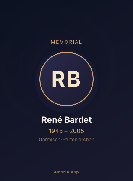 Memorial portrait of René Bardet