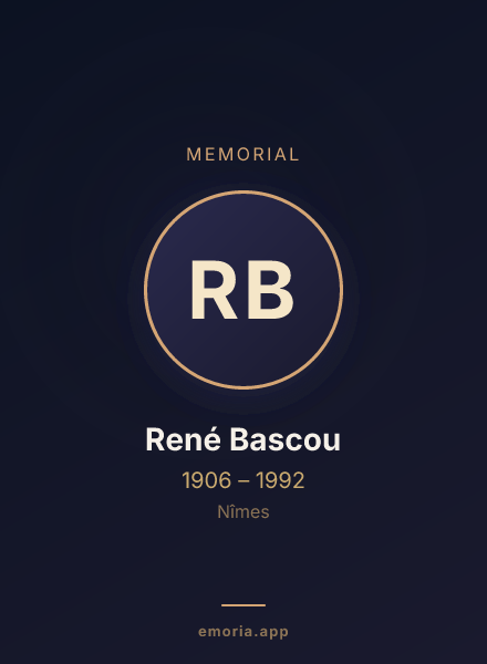 Memorial portrait of René Bascou