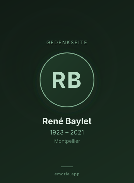Gedenkportrait von René Baylet