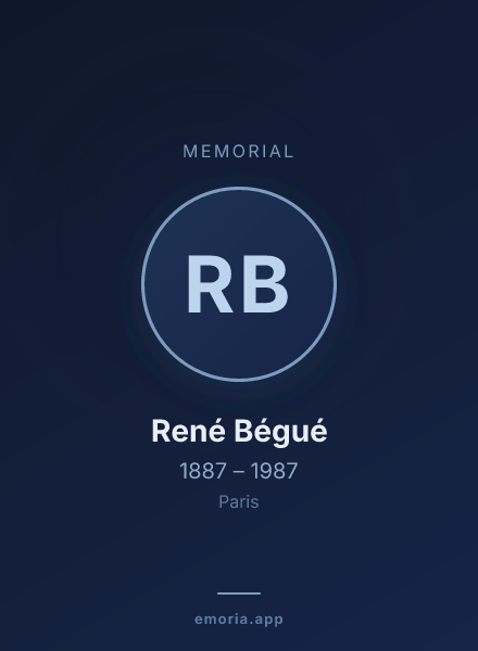Memorial portrait of René Bégué