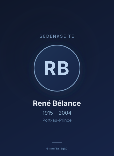 Gedenkportrait von René Bélance