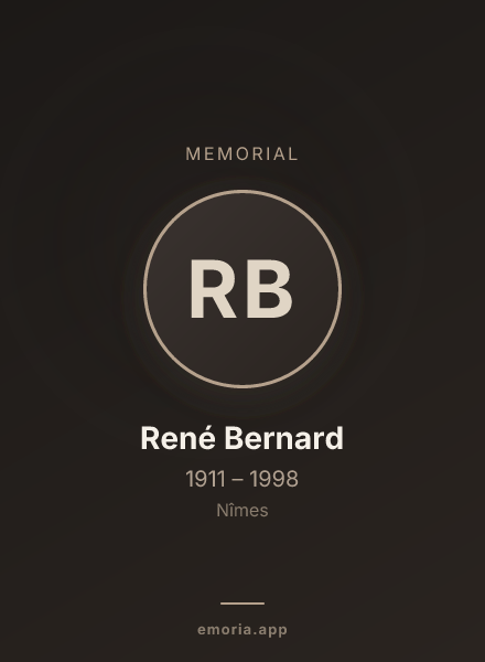 Memorial portrait of René Bernard