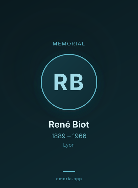 Memorial portrait of René Biot