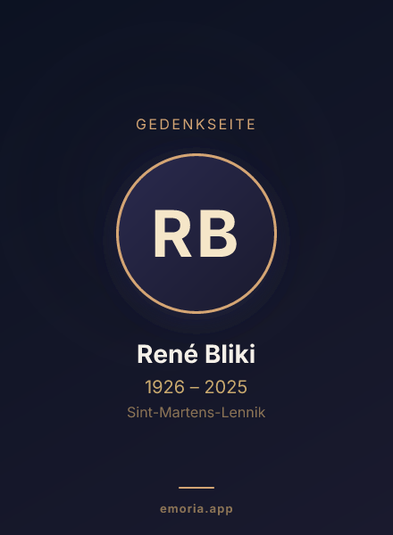 Gedenkportrait von René Bliki