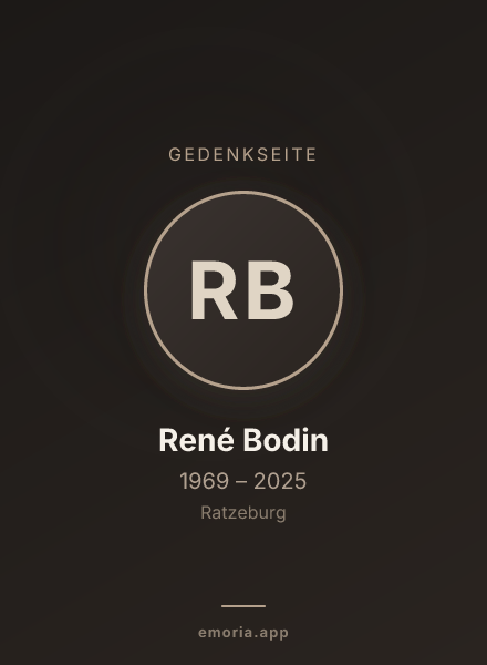 Gedenkportrait von René Bodin
