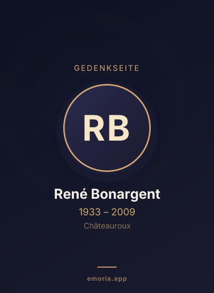 Gedenkportrait von René Bonargent
