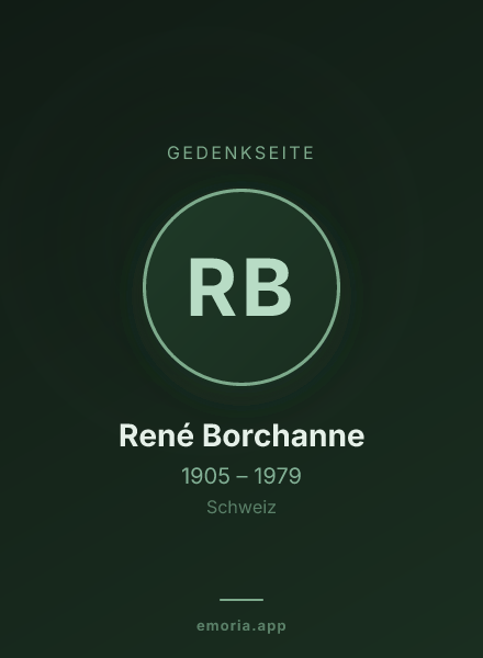 Gedenkportrait von René Borchanne