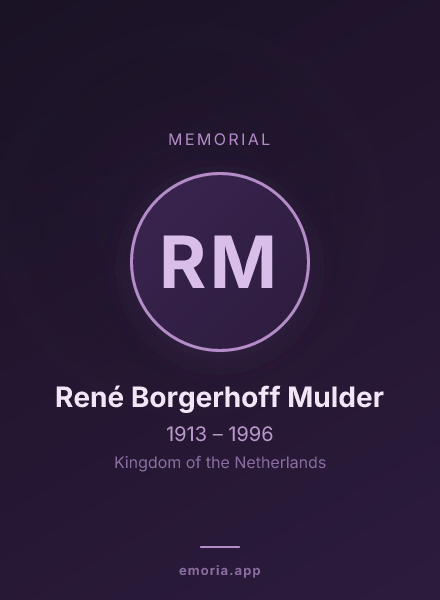 Memorial portrait of René Borgerhoff Mulder
