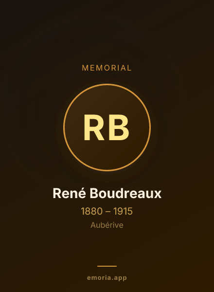 Memorial portrait of René Boudreaux
