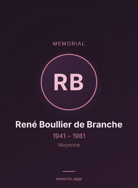 Memorial portrait of René Boullier de Branche