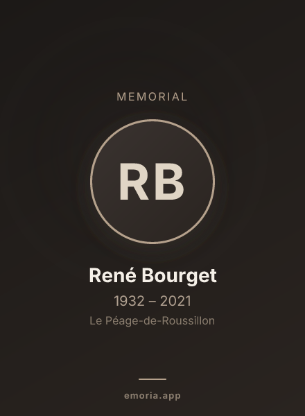 Memorial portrait of René Bourget