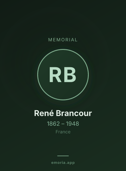 Memorial portrait of René Brancour