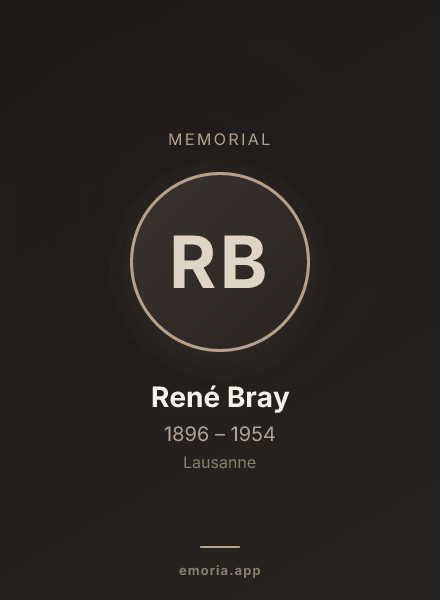 Memorial portrait of René Bray