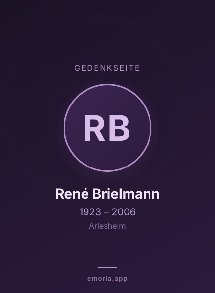 Gedenkportrait von René Brielmann