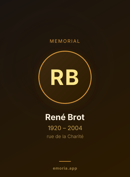Memorial portrait of René Brot
