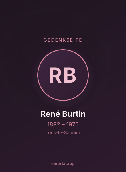 Gedenkportrait von René Burtin