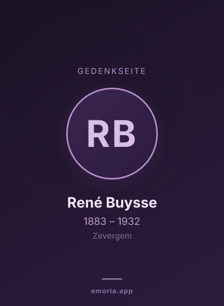Gedenkportrait von René Buysse