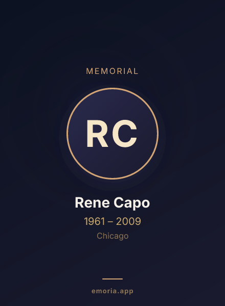 Memorial portrait of Rene Capo