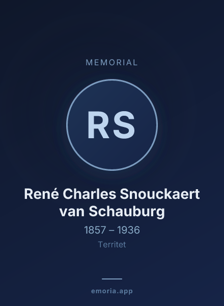 Memorial portrait of René Charles Snouckaert van Schauburg