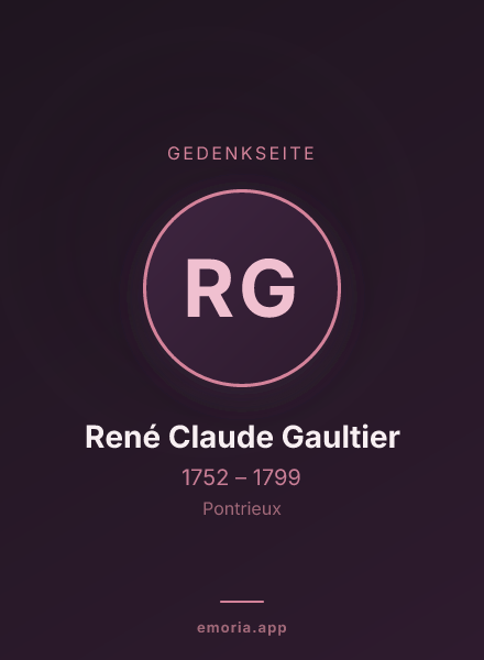 Gedenkportrait von René Claude Gaultier