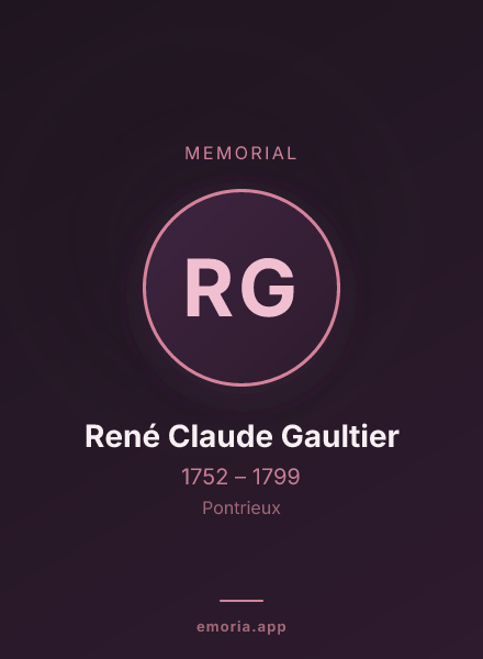 Memorial portrait of René Claude Gaultier