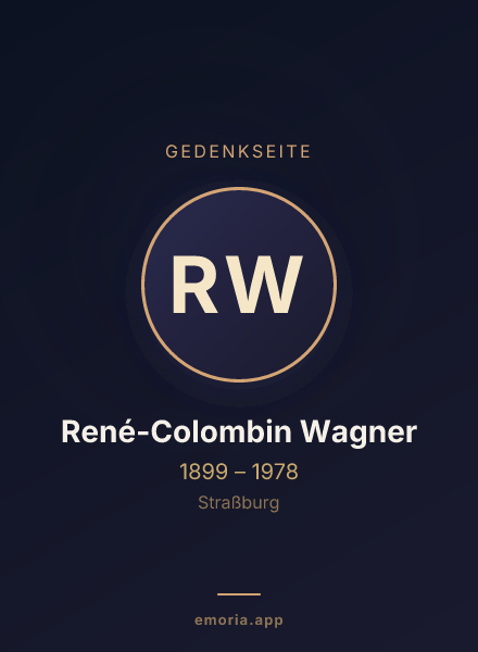 Gedenkportrait von René-Colombin Wagner