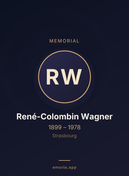 Memorial portrait of René-Colombin Wagner