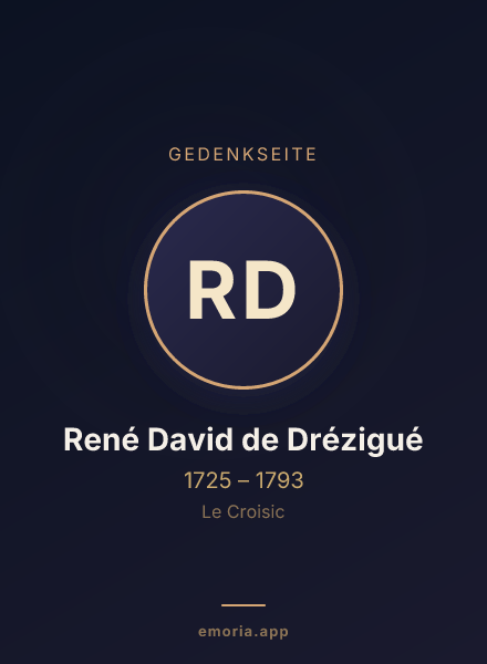 Gedenkportrait von René David de Drézigué