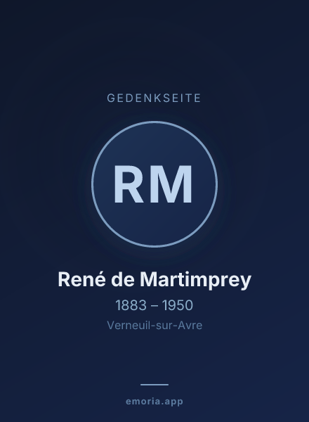 Gedenkportrait von René de Martimprey