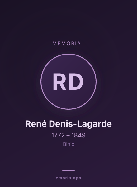 Memorial portrait of René Denis-Lagarde