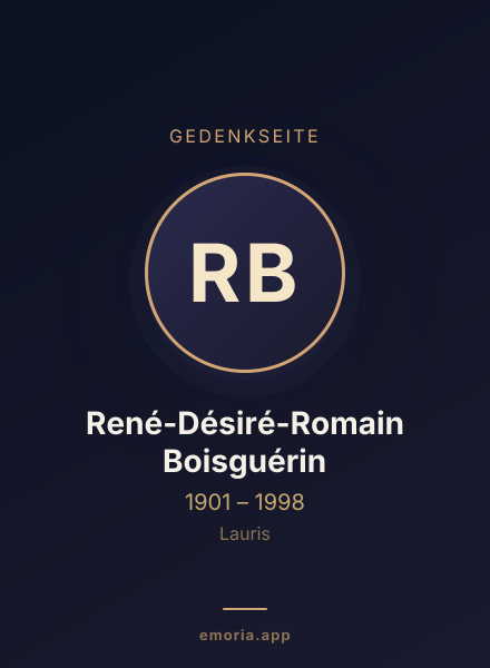 Gedenkportrait von René-Désiré-Romain Boisguérin