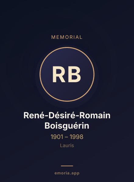 Memorial portrait of René-Désiré-Romain Boisguérin