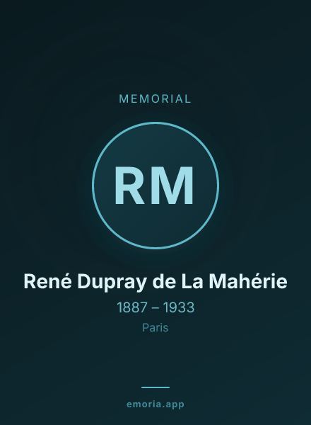 Memorial portrait of René Dupray de La Mahérie