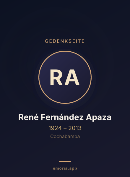 Gedenkportrait von René Fernández Apaza