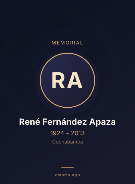 Memorial portrait of René Fernández Apaza