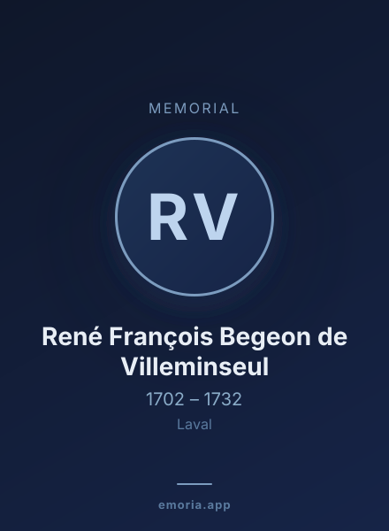 Memorial portrait of René François Begeon de Villeminseul