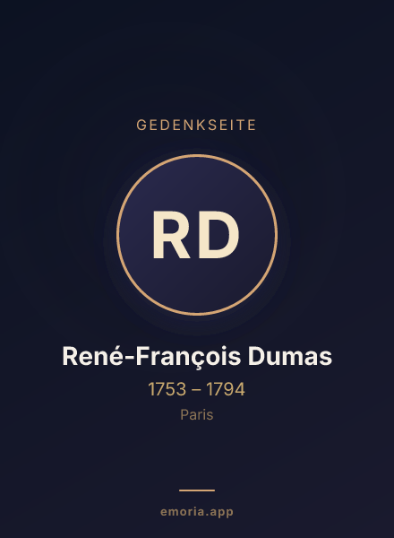Gedenkportrait von René-François Dumas