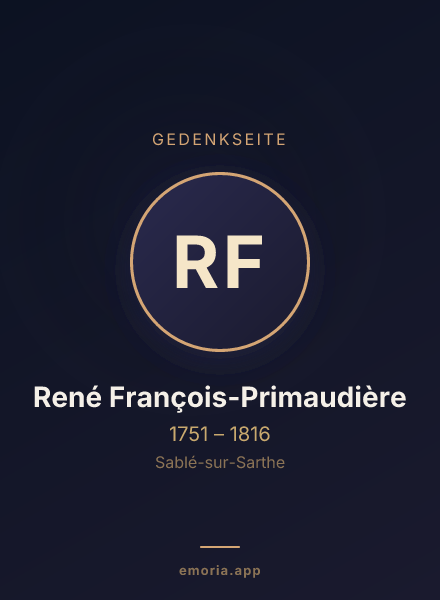 Gedenkportrait von René François-Primaudière