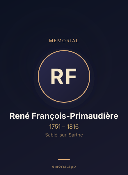Memorial portrait of René François-Primaudière
