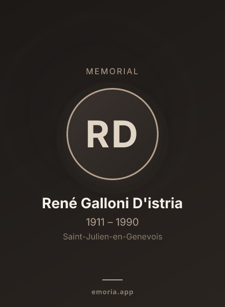 Memorial portrait of René Galloni D'istria